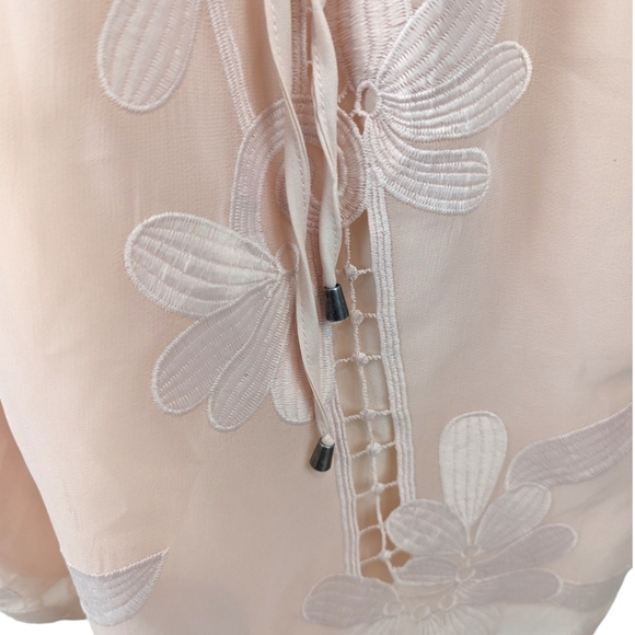 Lovers + Friends Kory Off The Shoulder Dress Womens Small Blush Pink Long Sleeve - Picture 6 of 15